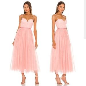 NEW SAU LEE Selina Maxi Dress Pink & Blush Size 4 Midi Gown Girly Ballerina